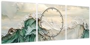 Obraz - 3D abstrakcie mora (s hodinami) (90x30 cm)