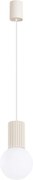 Krémové závesné svietidlo so skleneným tienidlom ø 12 cm Orbital – Sollux