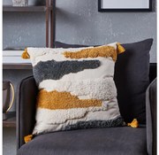 Eglo 420002 - Dekoračný vankúš CHEVERY 45x45 cm žltá/šedá