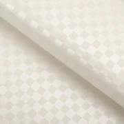 PVC obrus Krémové šrafované kocky PV-127 - metráž š. 140 cm