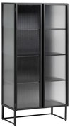 Čierna oceľová vitrína 70x143x41 cm Trixie – Kave Home
