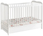 Postieľka Ala II Plus Zásuvka+Matrac Biely