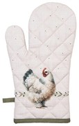 Béžová chňapka - rukavice so sliepočkami Barnyard Chicken - 18*30 cm