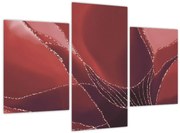 Obraz - Červená abstraktná kvetina N⁰2 (90x60 cm)