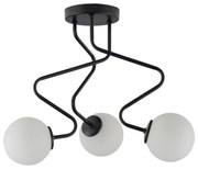 Luster na tyči ZIGZAG 3xG9/12W/230V čierna