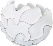 Dizajnový kvetináč Gaspeau Lines 44 cm biely