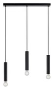 Leuchten Direkt 15618-18 - Luster na lanku BRUNA 3xE27/60W/230V čierna