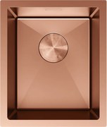 Mexen Trixo, 1-komorový nerezový drez 370 x 440 mm, brúsená meď, 6412371000-65