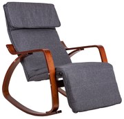 Fínske hojdacie kreslo Goodhome orech/šedá