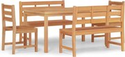 vidaXL 5-dielna sada záhradného nábytku, masívne teakové drevo