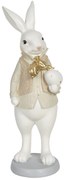 Veľkonočné dekoračné soška králika s vajíčkom - 10 * 10 * 25 cm