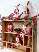 2ks závesná vianočná ozdoba myška Julius & Juliane - 23 cm