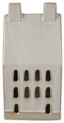 Béžová dekorácia porcelánový domček s Led svetielkami Christmas House L - 9*8*18 cm