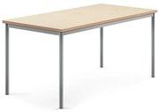 Stôl SONITUS, 1600x800x720 mm, linoleum - béžová, strieborná