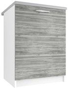 Kuchynská skrinka Belini spodná 60 cm šedý antracit Glamour Wood s pracovnou doskou  TOR SD60/0/WT/GW/0/E