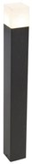 Stojaca vonkajšia lampa čierna s opálovým bielym tienidlom 70 cm - Denmark