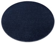 Koberec SOFTY tmavomodrý kruh