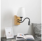 Brilagi - LED Nástenná lampa NUBILA WOOD 1xE27/25W/230V + LED/3W dub/biela