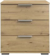 Nočný stolík Easy Plus, 3 zásuvky, dub artisan%