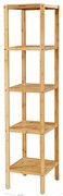 SongmicsHome Bambusový regál GREGOR, 5 políc,  33x33x146cm, hnedá