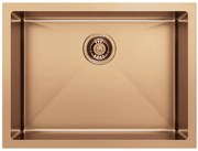 Sapho Sapho, ZENITH nerezový drez 60x45cm, medená matná, ZN6045PG