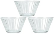 EH Súprava sklenených misiek Stripes 3 ks, 300 ml