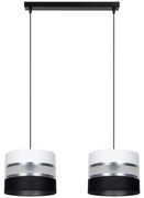 Luster na lanku CORAL 2xE27/60W/230V čiernobiela