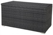 Ratanový úložný box BARRY tmavosivý 750L