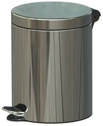 Alda Nášľapný odpadkový kôš, 5 L, nerez lesklý