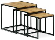 Set 3 ks. konferenčných stolíkov Ascendio (dub + čierna). Vlastná spoľahlivá doprava až k Vám domov. 1042781