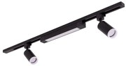 LED bodové svietidlo do lištového systému TRACER 2xGU10/10W/230V + LED/20W 1 m čierna
