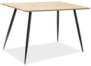 Jedálenský stôl s doskou v dekore dub REMUS 120X80