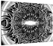 Obraz čiernobielych ornamentov (70x50 cm)