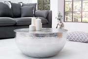 Extravagantný konferenčný stolík Orient II strieborný 60cm