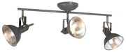 Priemyselné bodové svetlo antracit otočné a sklápateľné 3-svetlo - Tommy