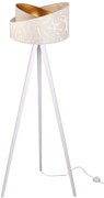 Stojacia lampa Werona 7, 1x krémové textilné tienidlo so vzorom, g, wb