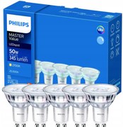 5x LED žiarovka Philips GU10 - 4,7 W - 345lm - 2700K