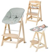 Jedálenská stolička vo svetlozeleno-prírodnej farbe Style Born Up 2in1 – Roba