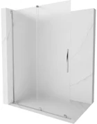 Mexen Velar, sprchová zástena s posuvnými dverami Walk-in 130 x 200 cm, 8mm sklo námraza, chrómová, 871-130-000-33-01