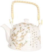 Kanvica na čaj so sakurou a japonskými znakmi - 18*14*12 cm / 0,8L