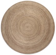 Kusový koberec Jute Braided 106006 Grey Brown kruh, 140x140 (priemer) kruh, hnedá, chodba / predsieň, Hanse Home