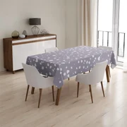 Sablio Obrus Biele fliačiky na fialovej - 90x90 cm