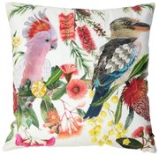 Biely vankúš s králikom a kvetmi Fleury Rabbit - 45*10*45cm