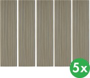 Drevený akustický panel, 2400 x 600 mm, B2BP006, balenie 5 ks, dub morený