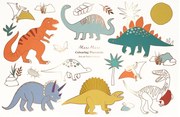 Papierové prestieranie v súprave 8 ks 28x42.5 cm Dinosaurs – Meri Meri