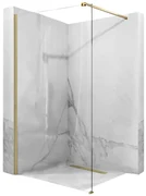Rea Aero, sprchová zástena Walk-in 90x195 cm, 8mm číre sklo, zlatá matná profil, REA-K4700