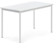 Stôl BORÅS, 1200x700x720 mm, laminát - biela, biela