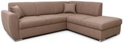Rohová rozkladacia sedačka DOLORES LETTO P hnedá