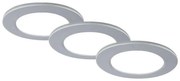 Brilo - SADA 3x LED Kúpeľňové podhľadové svietidlo LED/4W/230V IP44 strieborná