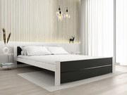 Posteľ IKAROS DOUBLE 120 x 200 cm, antracit/biela Rošt: Bez roštu, Matrac: Bez matraca
